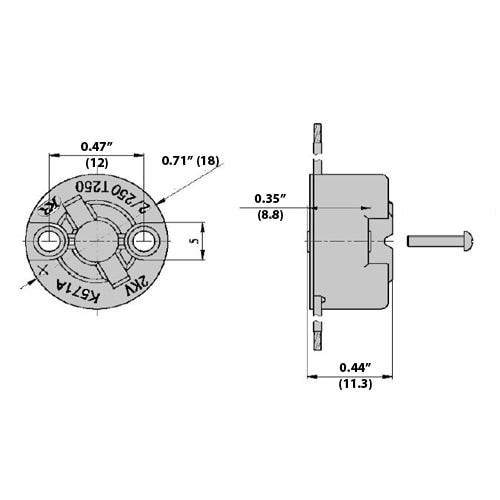 LH0880 PGJ5, 2kv pulse rated ceramic lamp holder/socket with two hole mounting and 18" leads