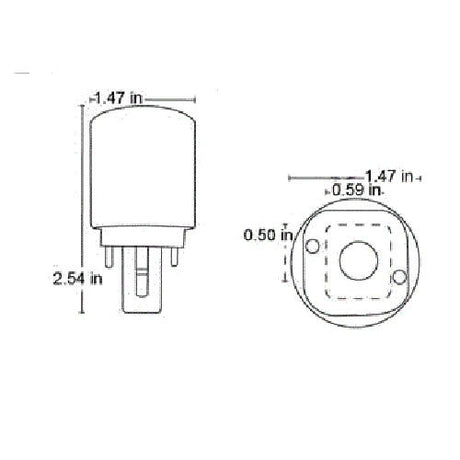 LH0888 Converts a G24d-2, GX24d-2 lamp holder/socket to an E26/E27 medium base lamp holder/socket