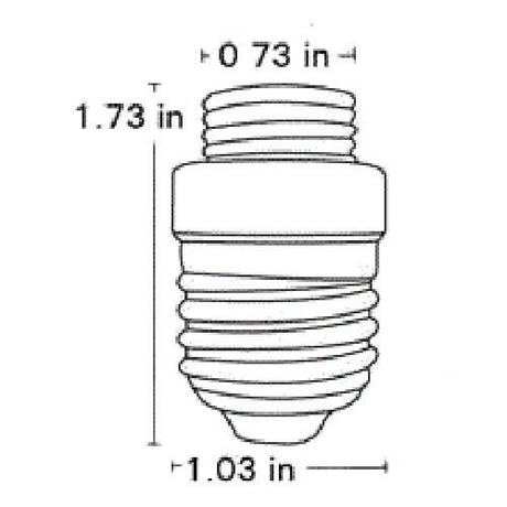 LH0891 Converts an E26/E27 medium base lamp holder/socket to a G9 lamp holder/socket