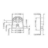 LH0893 Unshunted, T8-T12 lamp holder/socket with butt on through hole mounting