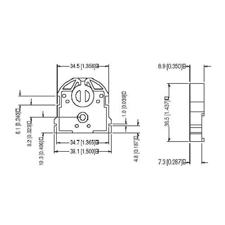 LH0893 Unshunted, T8-T12 lamp holder/socket with butt on through hole mounting