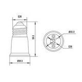 LH0904 E26 medium base lamp holder/socket extender extends lamp 1 3/8 inches