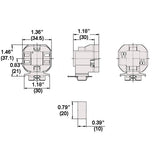 LH0905 8, 10, 13w G24d-1, GX24d-1 2 pin CFL lamp holder/socket with push fit horizontal mounting