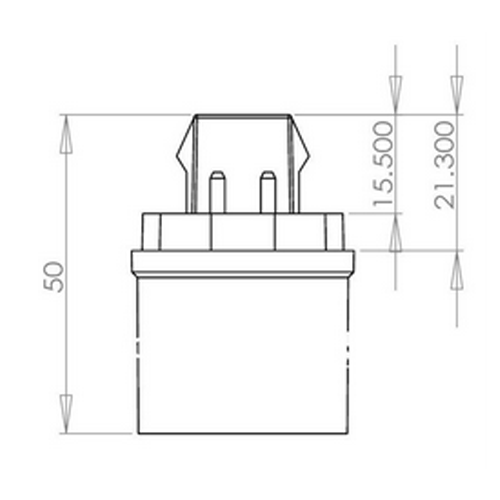 LH0910 Converts a 4 pin CFL lamp holder/socket to an E26/E27 medium base lamp holder/socket