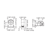 LH0916 Shunted, rotary locking, T5 miniature bipin lamp holder/socket with push fit mounting