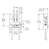 LH0921 GY5.3, bipin halogen lamp holder/socket with 6" leads