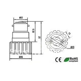 LH0926 converts a Bay22d lamp holder/socket to a GU10 twist lock lamp holder/socket