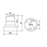 LH0927 Converts a Bay22d lamp holder/socket to a GU24 twist lock lamp holder/socket