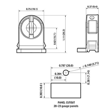 LH0935 Unshunted, rotary locking, T5 miniature bipin lamp holder/socket with push fit mounting