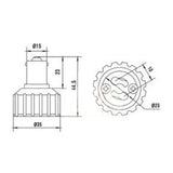 LH0938 Converts a BA15s single contact bayonet lamp holder/socket to a GU10 turn lock lamp holder/socket