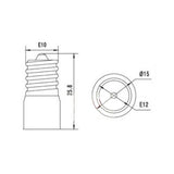 LH0940 Converts an E10 miniature lamp holder/socket to an E12 candelabra lamp holder/socket