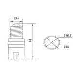 LH0943 Converts an E14 euro-candelabra lamp holder/socket to a BA15s single contact bayonet lamp holder/socket