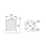 LH0949 Converts an E17 intermediate base lamp holder/socket to an E14 euro-candelabra lamp holder/socket