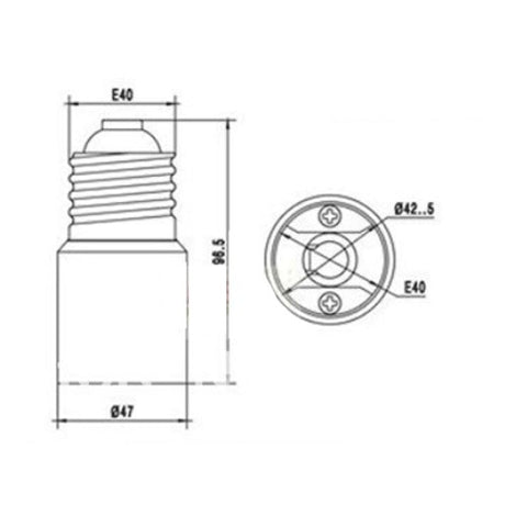 LH0963 E39 mogul base lamp holder/socket extender