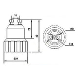 LH0967 Converts a GU10 twist lock lamp holder/socket to an E14 euro-candelabra lamp holder/socket