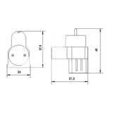 LH0969 Converts a T8-T12 medium bipin lamp holder/socket to a T5 miniature bipin lamp holder/socket