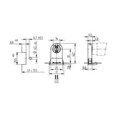 LH0989 Unshunted, T8-T12 tall profile lamp holder/socket with push fit mounting and locator post