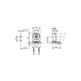 LH0994 Unshunted, T5 miniature bipin lamp holder/socket, rotary locking with base split pins