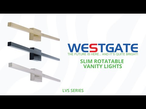 Westgate LVS-36-MCT5-BN 30W 36-Inch LED Slim Rotatable Art/Vanity Light Brushed Nickel Finish 27K/30K/35K/40K/50K 120V