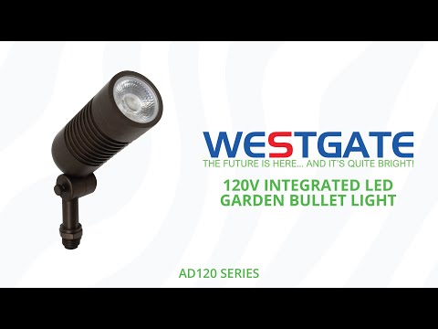 Westgate AD120-018-MCT-ORB 8-Watt LED Shrouded Garden Bullet Fixture 30K/40K/50K Oil-Rubbed Bronze Finish 120V