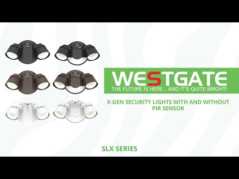 Westgate SLX-2H-MCTP-BR-D 16W-25W LED Outdoor Bronze Security Light 30K/40K/50K Dimmable 120V