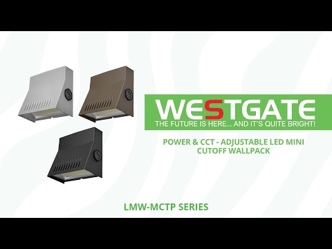 Westgate LMW-10-24W-MCTP-P-BK 10W/15W/24W LED Mini Cutoff Wall Pack Black 30K/40K/50K 120-277V