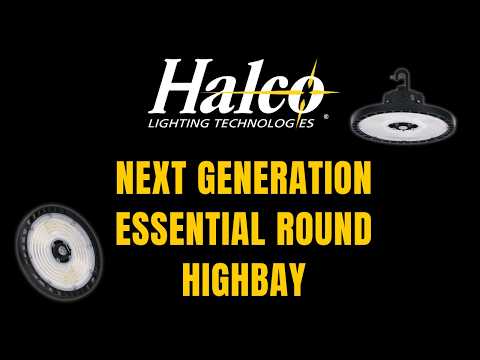 Halco 37310 ERHB-1-LS-CS-U 60-80-100W Essential Round Highbay 4000K/5000K Dimmable 9900-12500-15000lm 120-277V