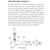 Sensata RP-7A 208V Low Sensitivity 4 Wire Thermal Protector for Multi-Tap Ballasts