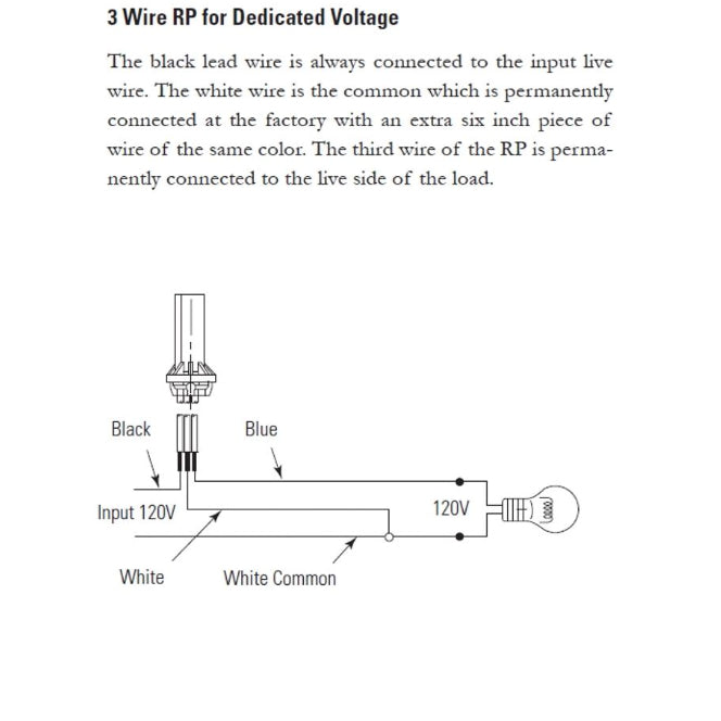 Sensata RP-8A 120V Low Sensitivity Dedicated Voltage 3 Wire Thermal Protector