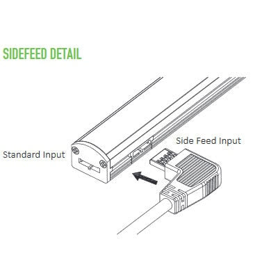 Diode LED DI-24V-TR30SF-12-SV 12" Tru-Link LED Light Bar Silver Finish 3000K 24V Side Power Feed