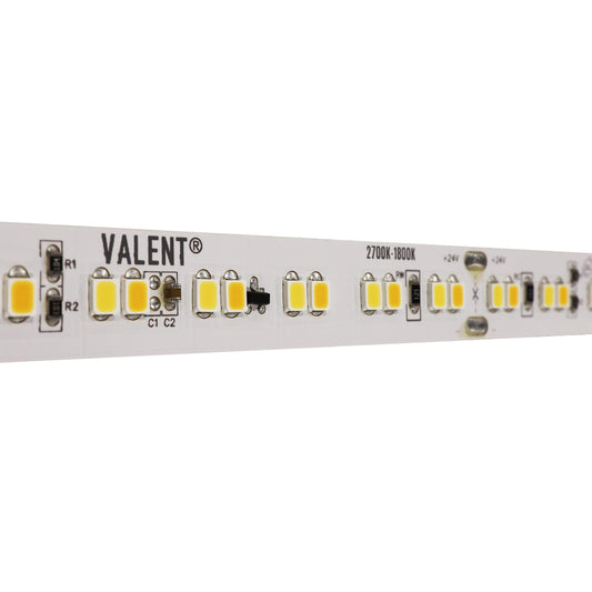 Diode LED DI-24V-VL1-WD2718-016 16.4ft 1.54W/ft Valent Warm Dim LED Tape Light 2700K-1800K 24V
